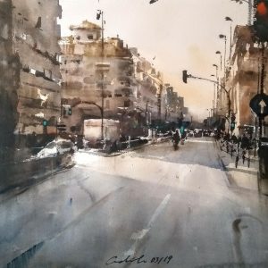 Acuarela Camino de Ronda